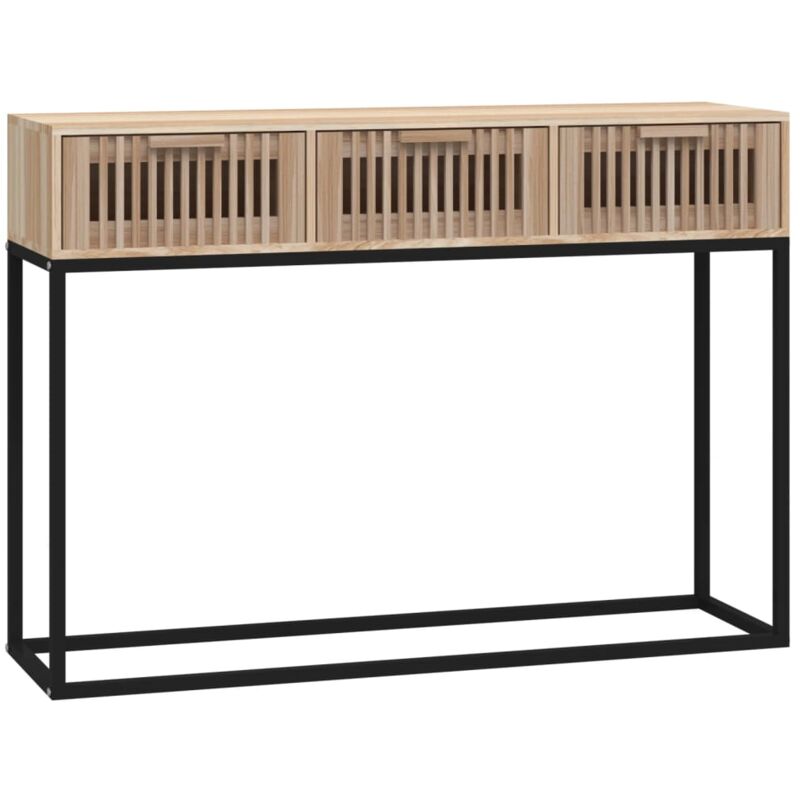 foto del prodotto mobile da ingresso consolle design elegante con cassetti 105 x 30 x 75 cm mdf marrone e ferro dec031501