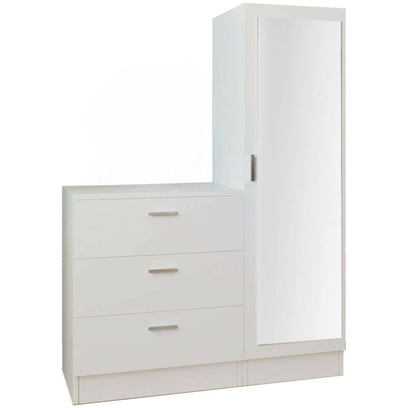 foto del prodotto mobile da ingresso jaime, entratina appendiabiti, composizione per atrio, consolle portaoggetti multifunzione, 60x47h72 cm, bianco dmora