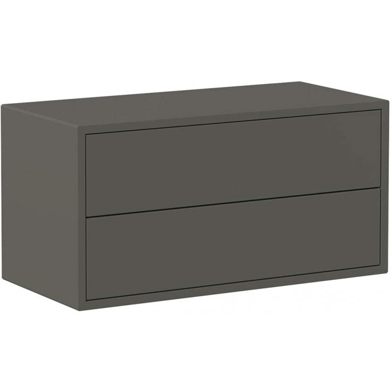 foto del prodotto mobile da parete 75x35x37,5 cm grigio scuro con due cassetti spa