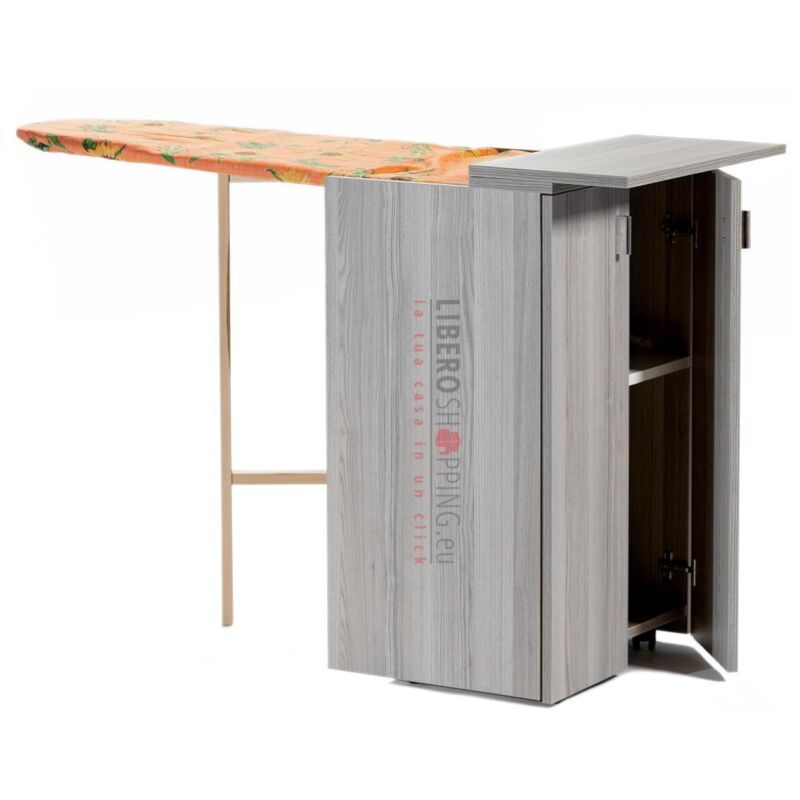 foto del prodotto mobile da stiro asse scomparsa legno larice grigio jolly 2 ante