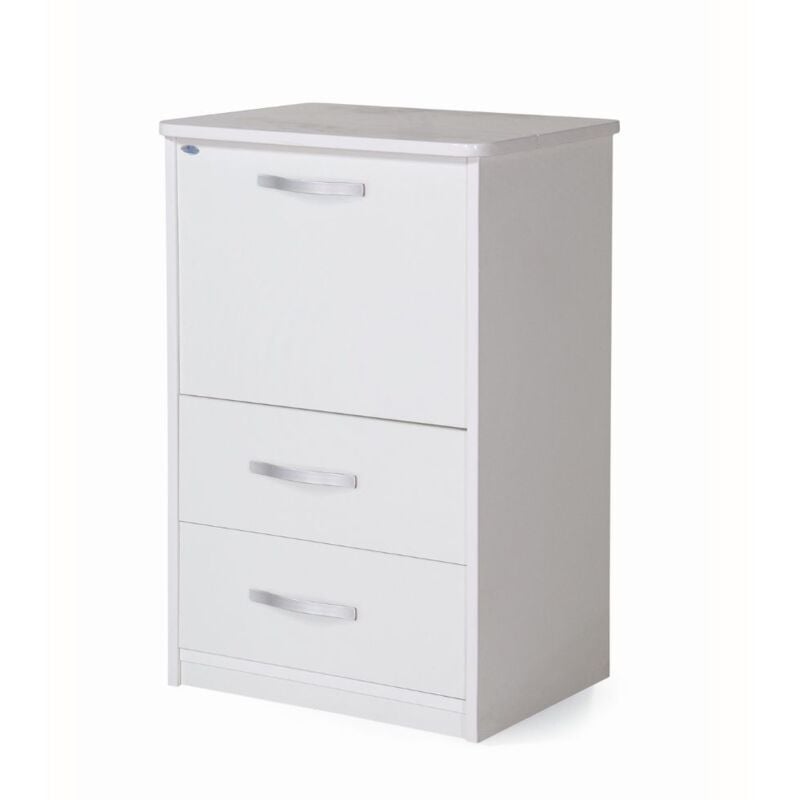 foto del prodotto mobile da stiro con cassetti colore bianco frassinato 57x89h cm