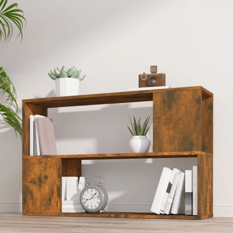 foto del prodotto mobile da tv 100x24x32cm dotato di 2 ripiani aperti vari colori disponibili colore rovere fumo