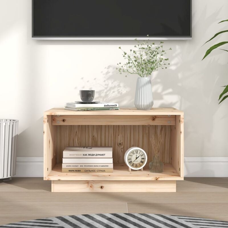 foto del prodotto mobile da tv con scomparto aperto design elegante 60x35x35cm vari colori colore marrone chiaro