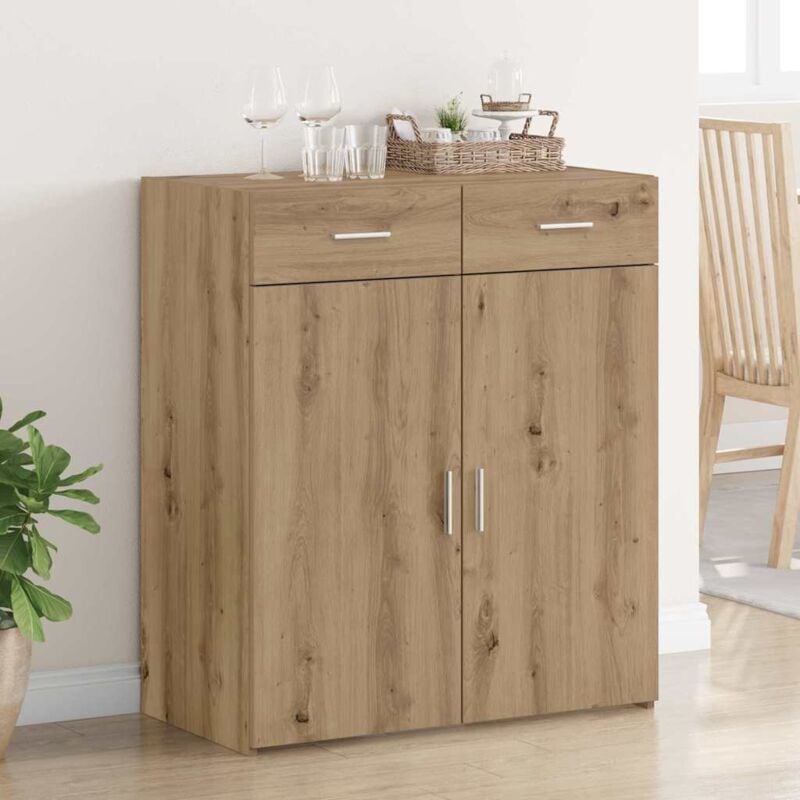 foto del prodotto mobile di stoccaggio rovere artigianale 80x42.5x93.5 cm legno ingegnerizzato vidaxl