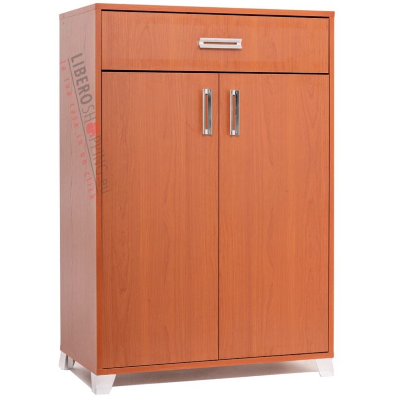 foto del prodotto mobile in legno con 2 ante e 1 cassetto 81x120h cm multiuso ciliegio