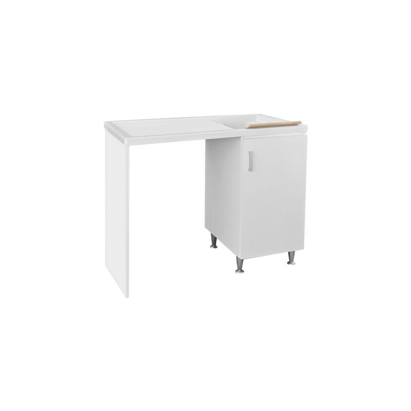 foto del prodotto mobile in legno con lavatoio coprilavatrice 60x108 cm mod. idex versione dx