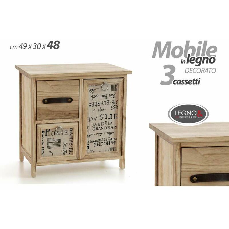 foto del prodotto mobile in legno decorato