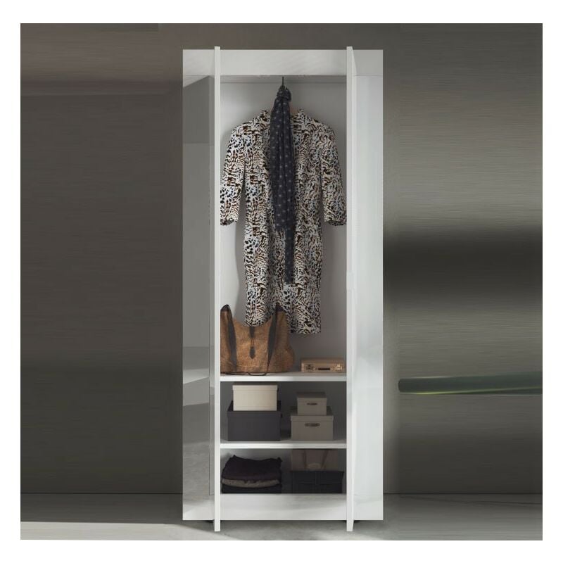 foto del prodotto mobile ingresso appendiabiti bianco lucido 78x185 basic stilprojectstore.com