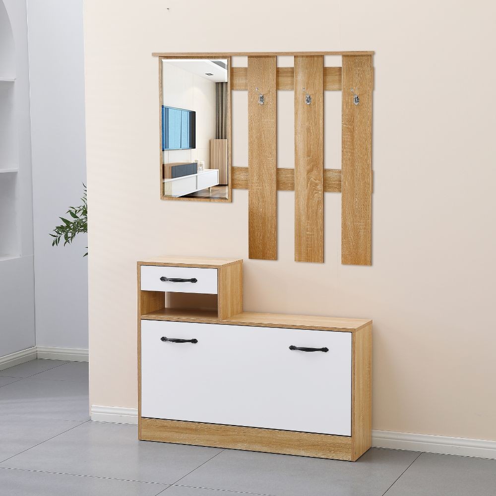 foto del prodotto mobile ingresso bianco lucido 100x180x25 cm