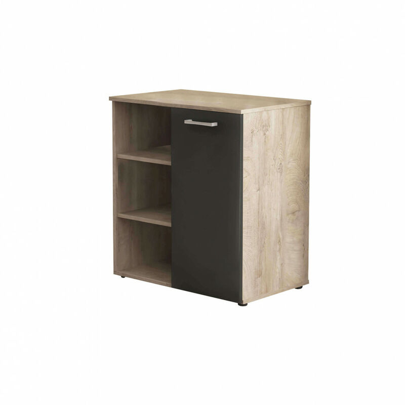 foto del prodotto mobile ingresso moderno salvaspazio in truciolare cm 68x35x87 louis colore antracite