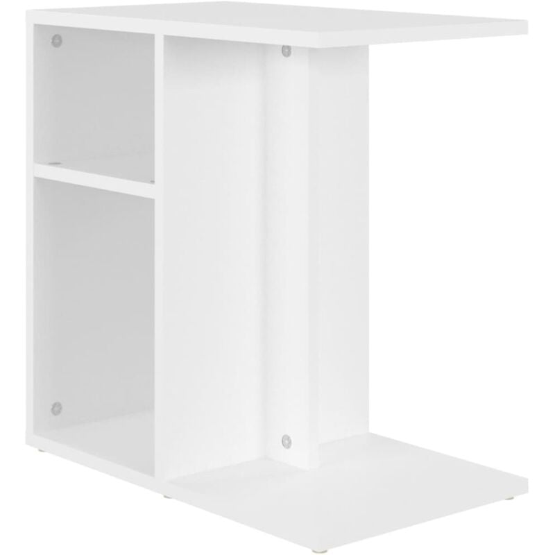 foto del prodotto mobile laterale all estremit del divano in orizzontale o verticale 50 x 30 x 50 cm legno multistrato bianco dec032354