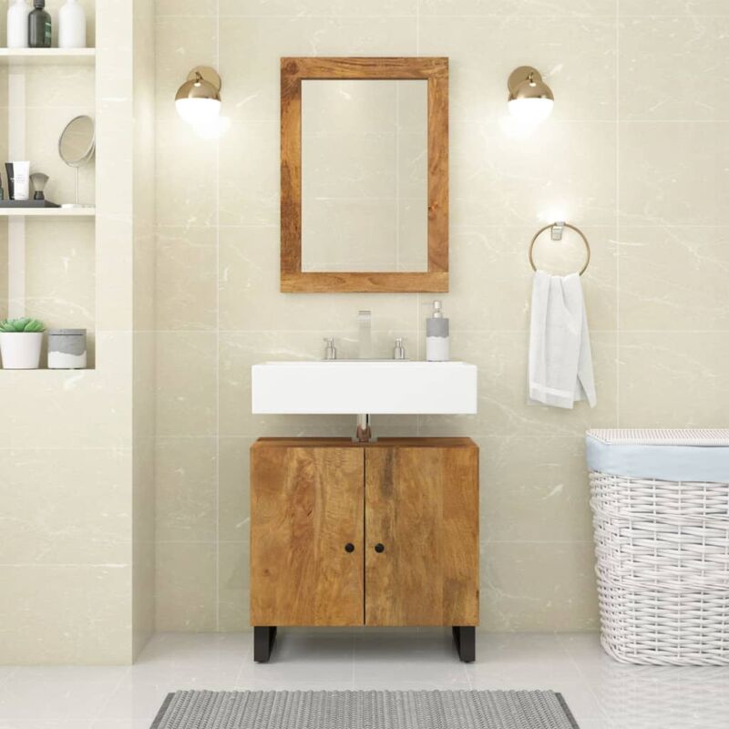 foto del prodotto mobile lavabo 62x33x58cm legno massello mango legno multistrato vidaxl