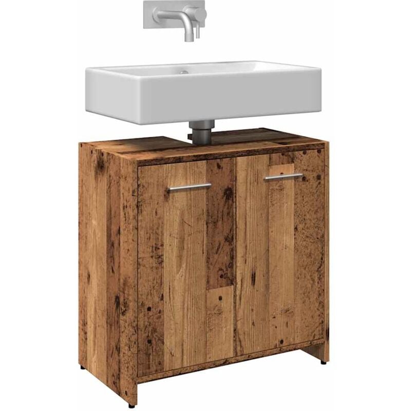 foto del prodotto mobile lavabo bagno legno antico 60x33x60 cm legno multistrato vidaxl