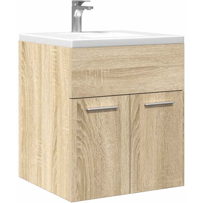 foto del prodotto mobile lavabo bagno rovere sonoma 41x38,5x46 cm in truciolato vidaxl