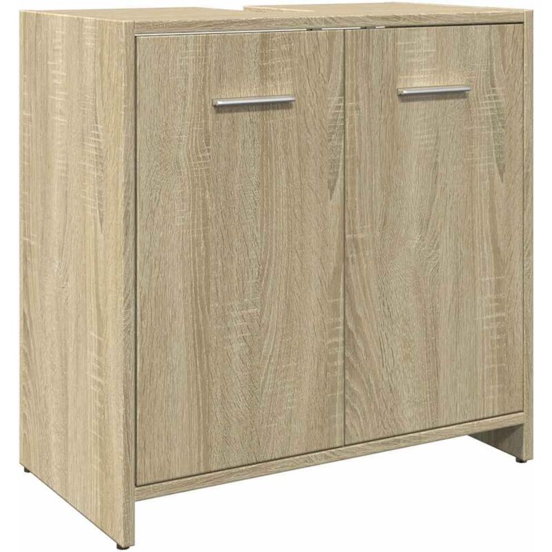 foto del prodotto mobile lavabo bagno rovere sonoma 60x33x60 cm legno multistrato - vidaxl