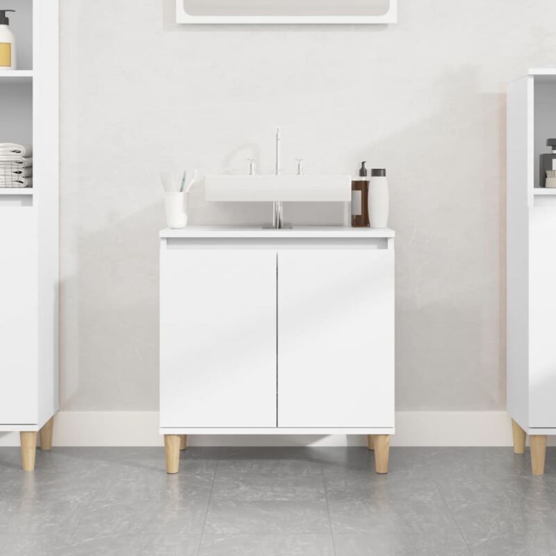 foto del prodotto mobile lavabo bianco 58x33x60 cm in legno multistrato vidaxl
