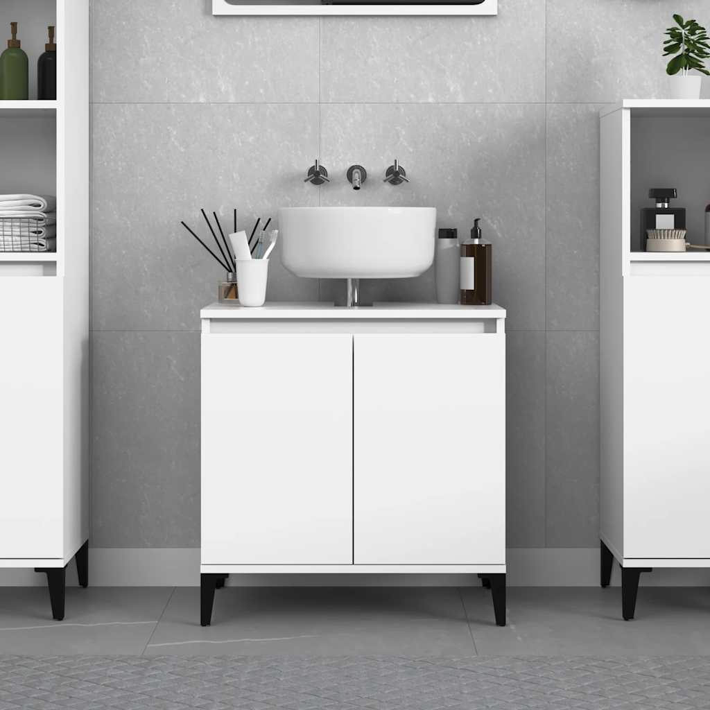 foto del prodotto mobile lavabo bianco 58x33x60 cm in legno multistratocod mxl 106309
