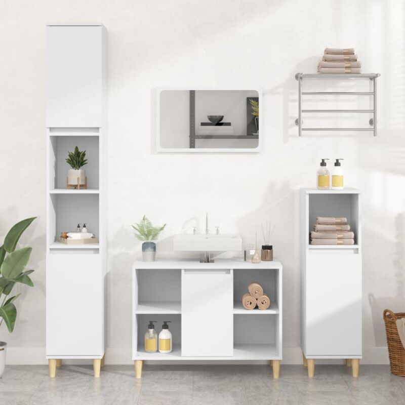 foto del prodotto mobile lavabo bianco 80x33x60 cm in legno multistrato vidaxl