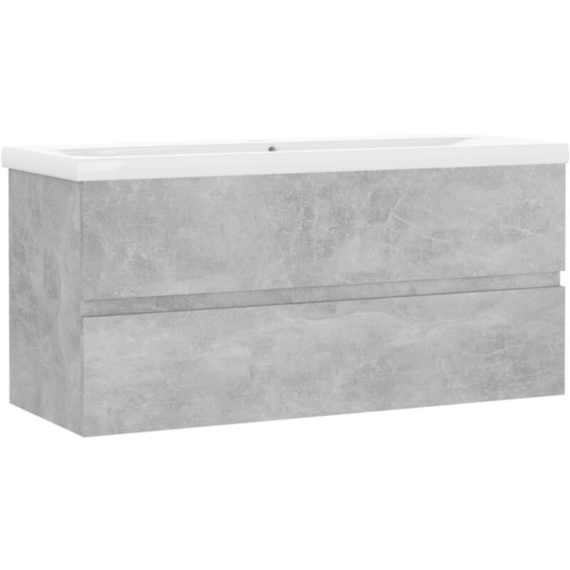 foto del prodotto mobile lavabo con lavabo integrato 100 x 38,5 x 45 cm truciolare grigio cemento 02 0006500