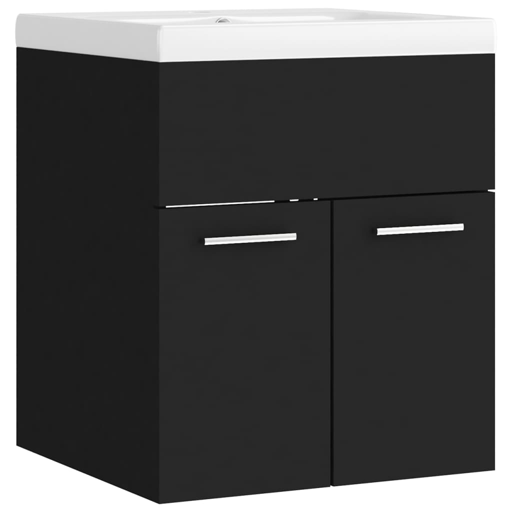 foto del prodotto mobile lavabo con lavabo integrato 41 x 38,5 x 46 cm truciolare nero 02 0006507