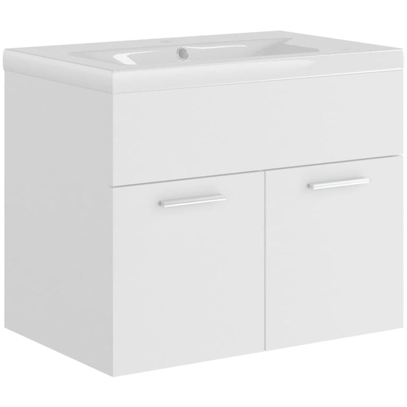 foto del prodotto mobile lavabo con lavabo integrato 60 x 38,5 x 46 cm in truciolare bianco