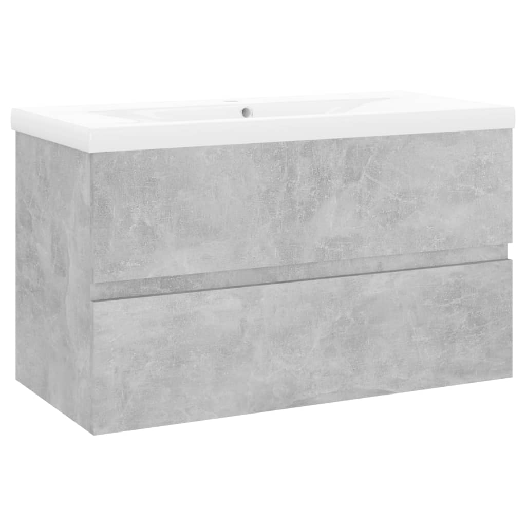 foto del prodotto mobile lavabo con lavabo integrato 80 x 38,5 x 45 cm truciolare grigio cemento 02 0006490