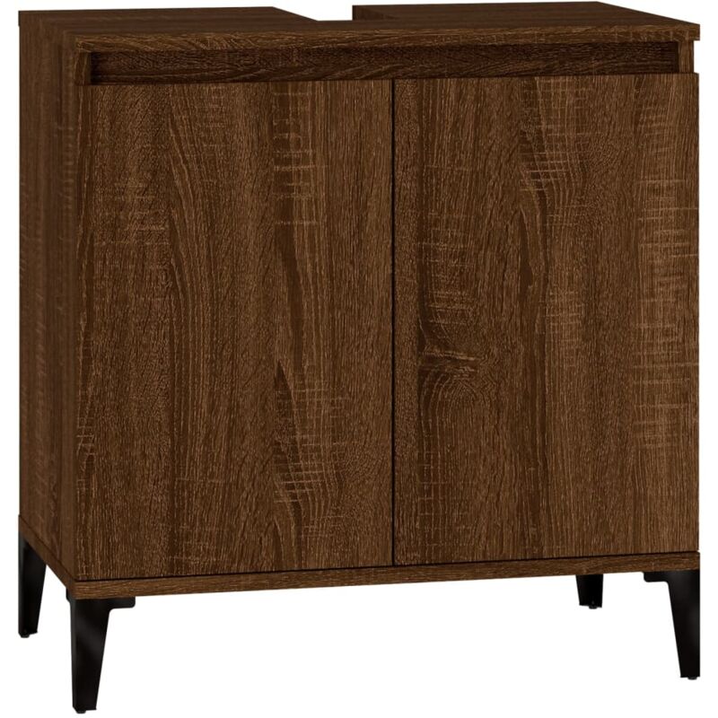 foto del prodotto mobile lavabo da bagno 58 x 33 x 60 cm in derivati del legno marrone