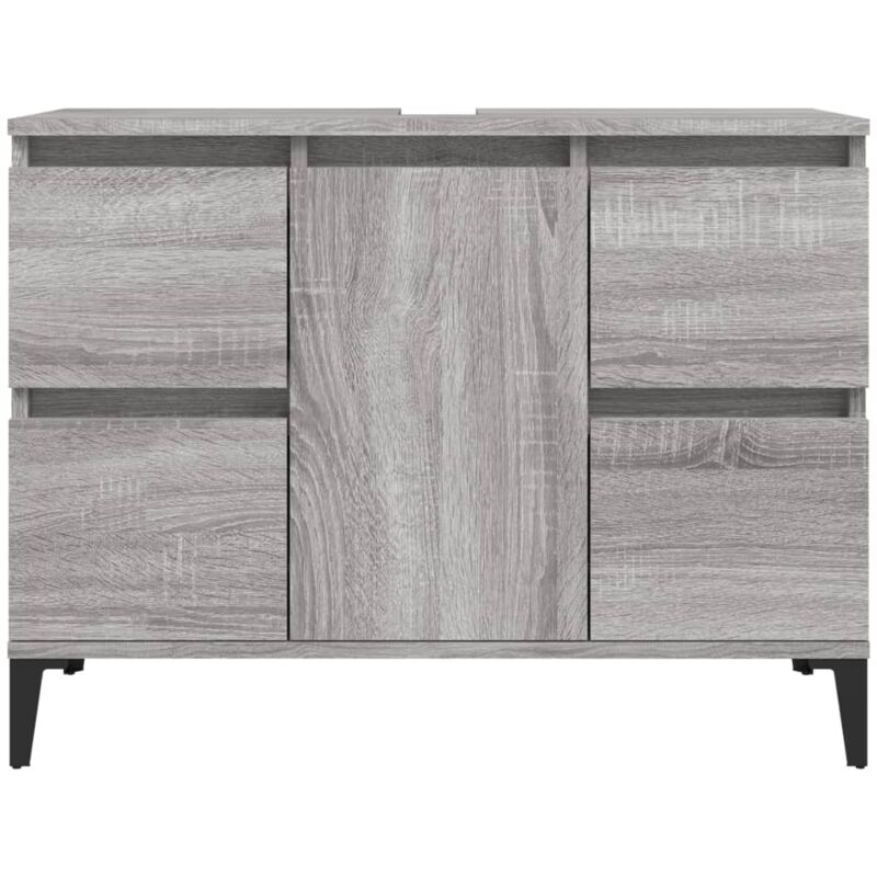 foto del prodotto mobile lavabo da bagno 80 x 33 x 60 cm in derivati del legno grigio