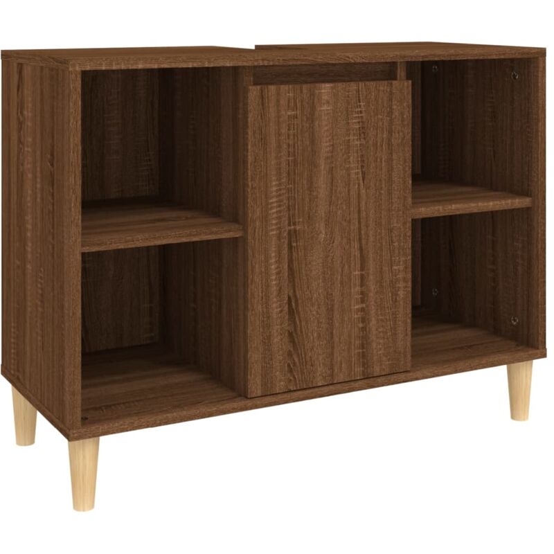 foto del prodotto mobile lavabo da bagno 80 x 33 x 60 cm in derivati del legno marrone