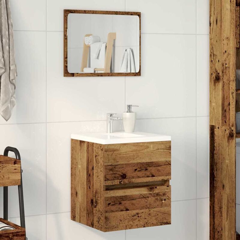foto del prodotto mobile lavabo da bagno legno antico 41x38,5x45 cm in truciolato vidaxl