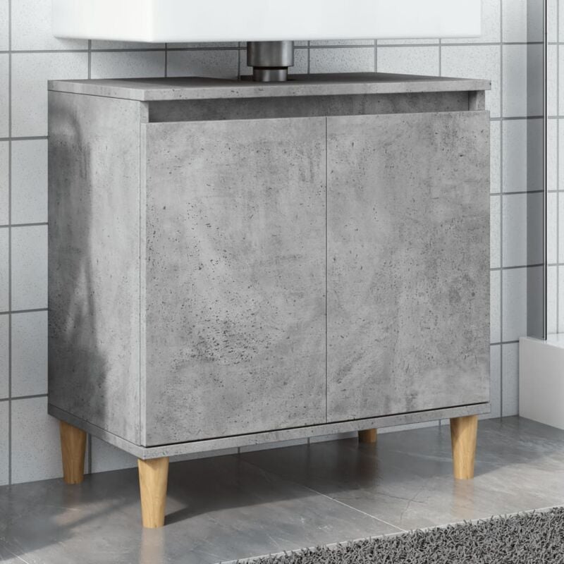 foto del prodotto mobile lavabo grigio cemento 58x33x60 cm in legno multistrato vidaxl