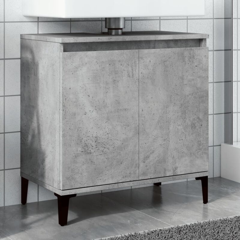 foto del prodotto mobile lavabo grigio cemento 58x33x60 cm in legno multistrato vidaxl