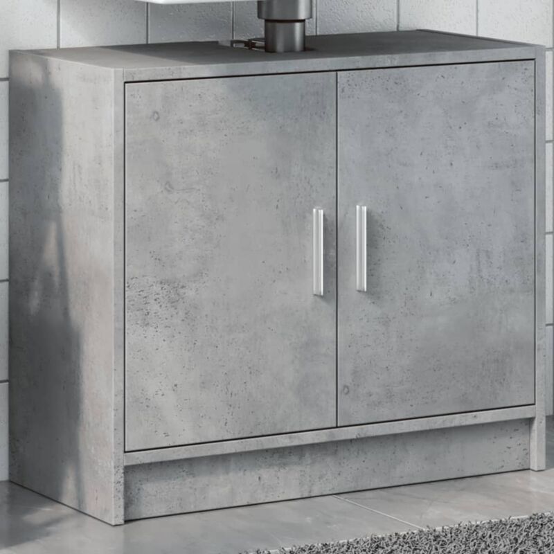 foto del prodotto mobile lavabo grigio cemento 63x29x55 cm in legno multistrato vidaxl