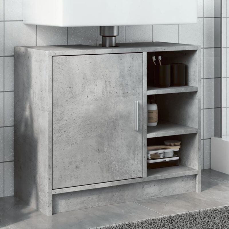 foto del prodotto mobile lavabo grigio cemento 63x29x55 cm in legno multistrato vidaxl