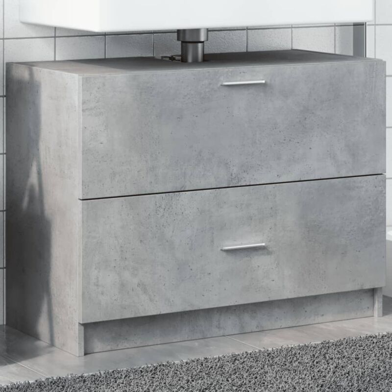 foto del prodotto mobile lavabo grigio cemento 78x37x59 cm in truciolare