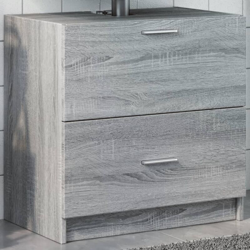 foto del prodotto mobile lavabo grigio sonoma 59x37x59 cm in truciolare vidaxl