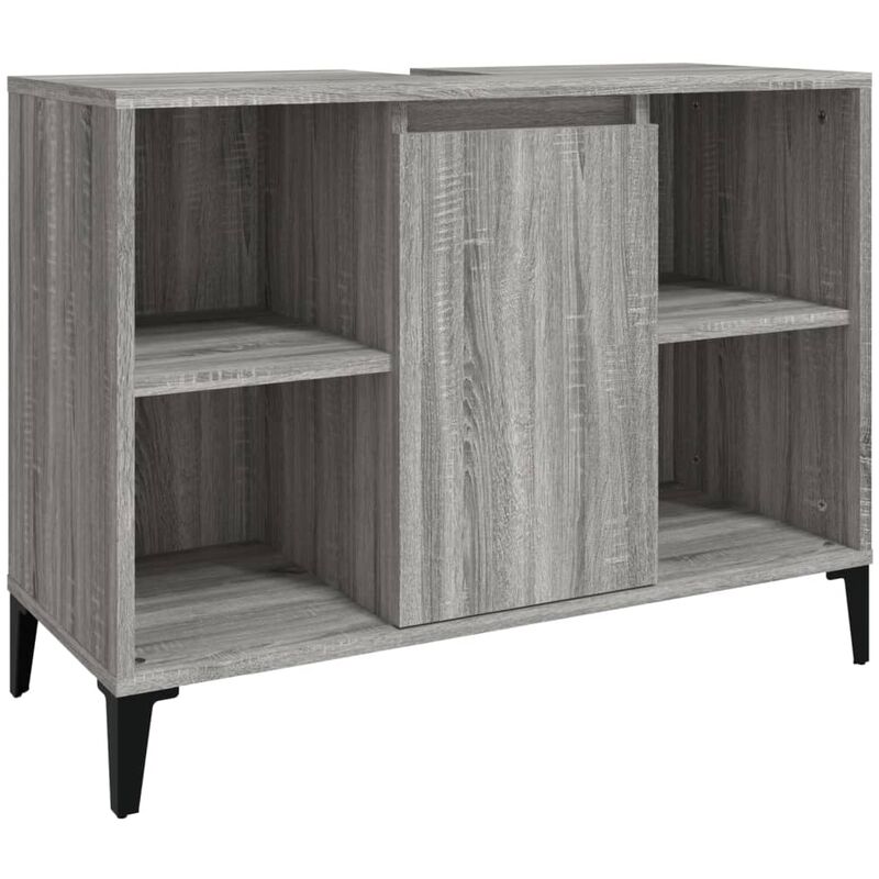 foto del prodotto mobile lavabo grigio sonoma 80x33x60 cm in legno multistrato vidaxl