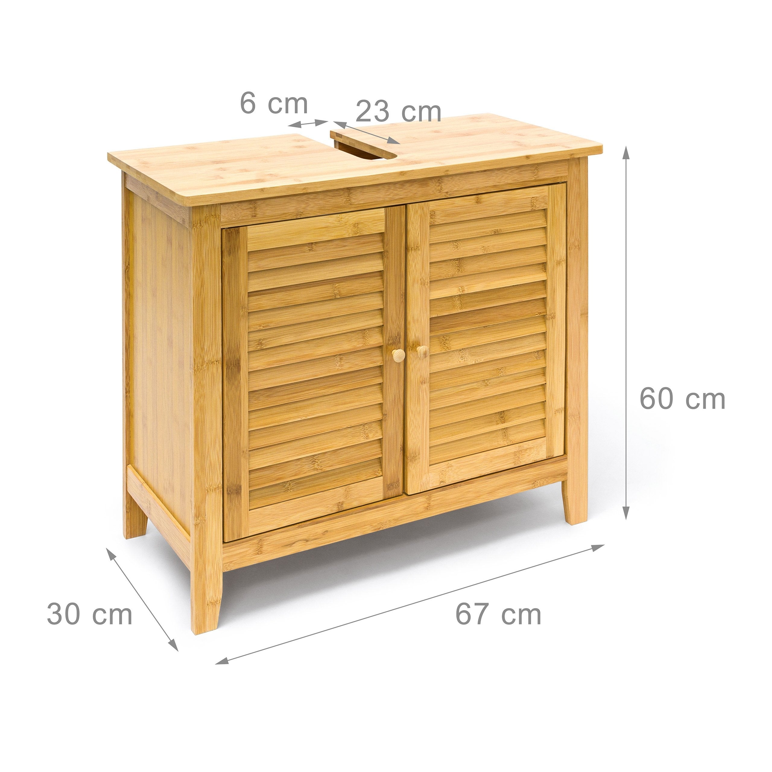 foto del prodotto mobile lavabo in bambù con due ante 3213061