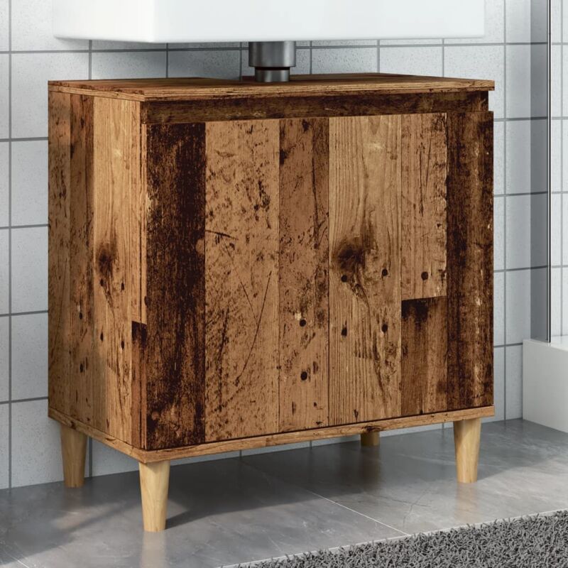 foto del prodotto mobile lavabo legno antico 58x33x60 cm in legno multistrato vidaxl