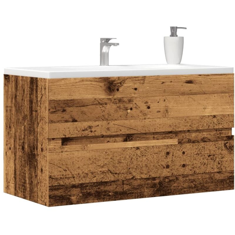 foto del prodotto mobile lavabo legno antico 90x38,5x45 cm in truciolato vidaxl