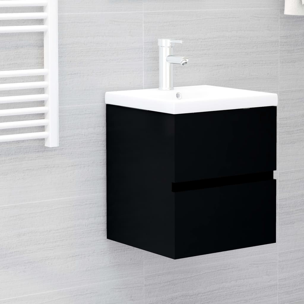 foto del prodotto mobile lavabo nero 41x38,5x45 cm in legno multistrato vidaxl
