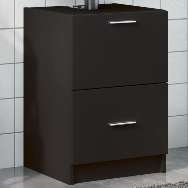 foto del prodotto mobile lavabo nero 80x33x60 cm in legno multistrato vidaxl