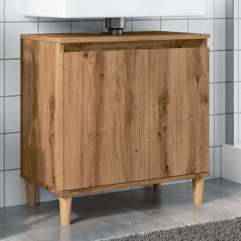 foto del prodotto mobile lavabo rovere artigianale 58x33x60 cm legno multistrato vidaxl