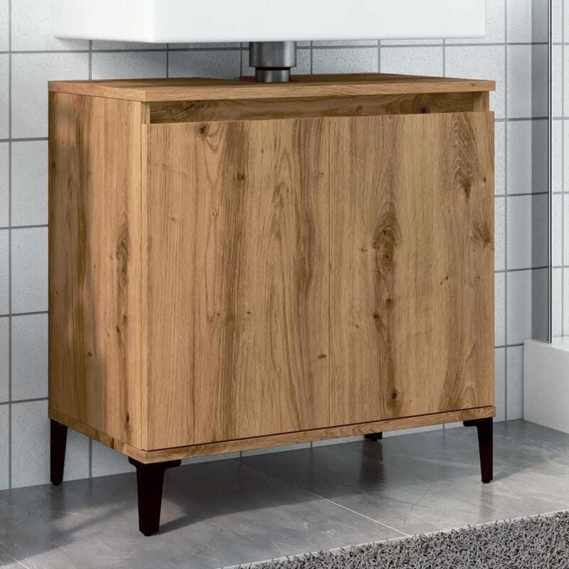 foto del prodotto mobile lavabo rovere artigianale 58x33x60 cm legno multistrato vidaxl