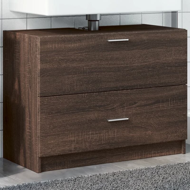 foto del prodotto mobile lavabo rovere fumo 78x37x59 cm in truciolare vidaxl