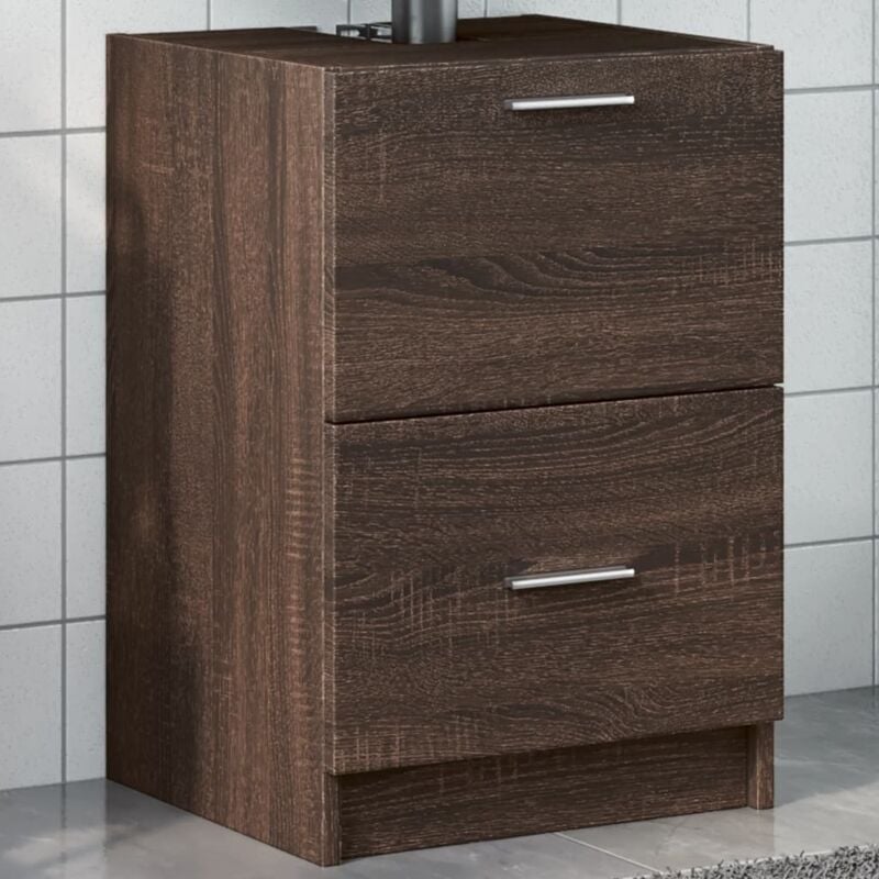 foto del prodotto mobile lavabo rovere marrone 40x37x59 cm in truciolare - vidaxl
