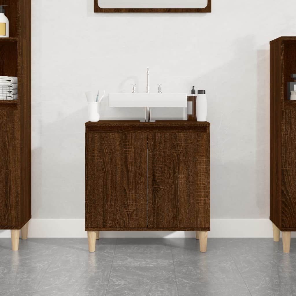 foto del prodotto mobile lavabo rovere marrone 58x33x60 cm in legno multistratocod mxl 127698
