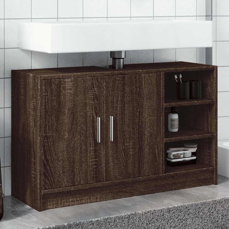 foto del prodotto mobile lavabo rovere marrone 90x29x55 cm in truciolare vidaxl