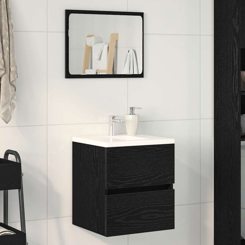 foto del prodotto mobile lavabo rovere nero 41x38,5x45 cm in legno multistrato vidaxl