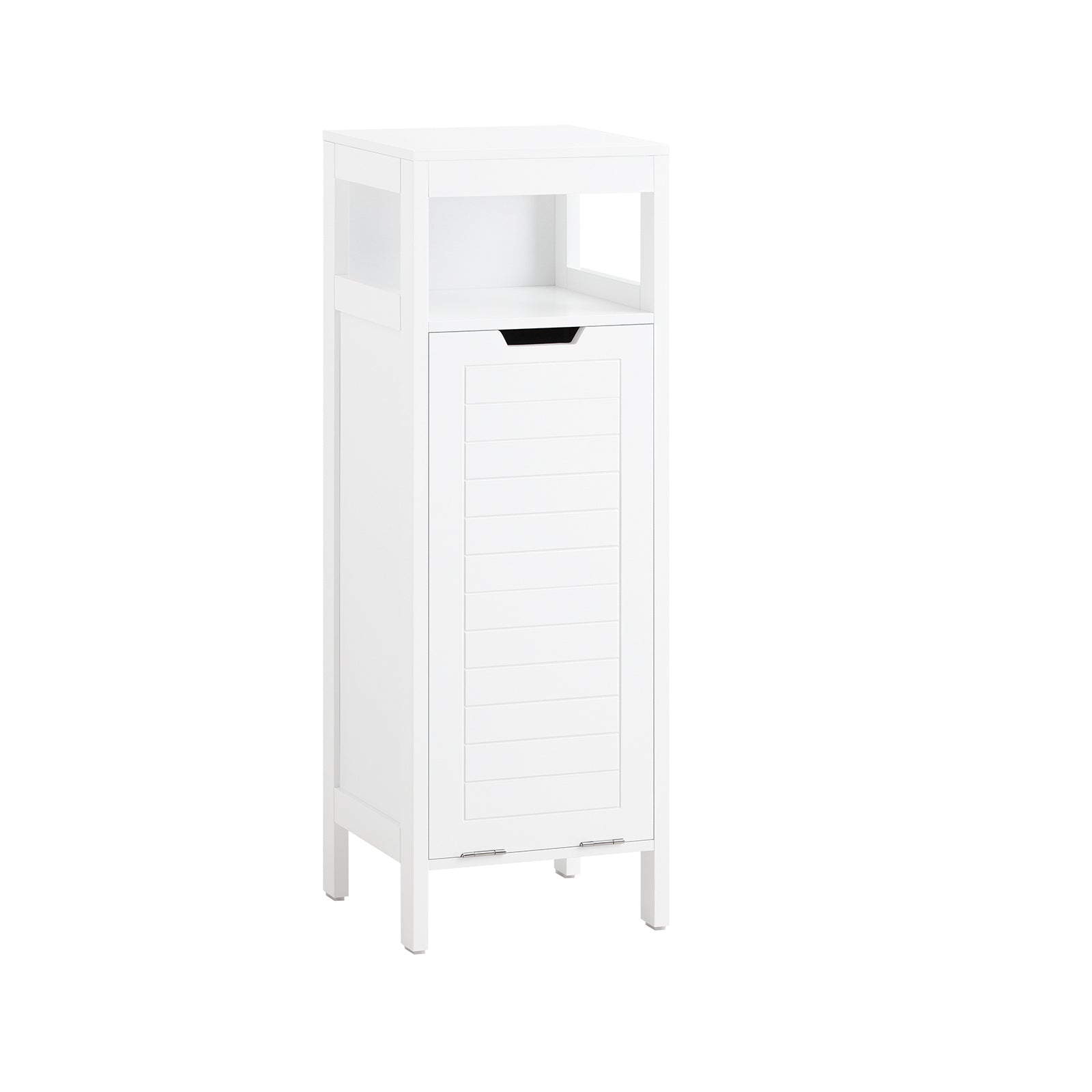 foto del prodotto mobile lavanderia con sacco portabiancheria pieghevole cassettiera portabiancheria mobiletto bagno bianco 30x30x90 cm bzr122 w sobuy